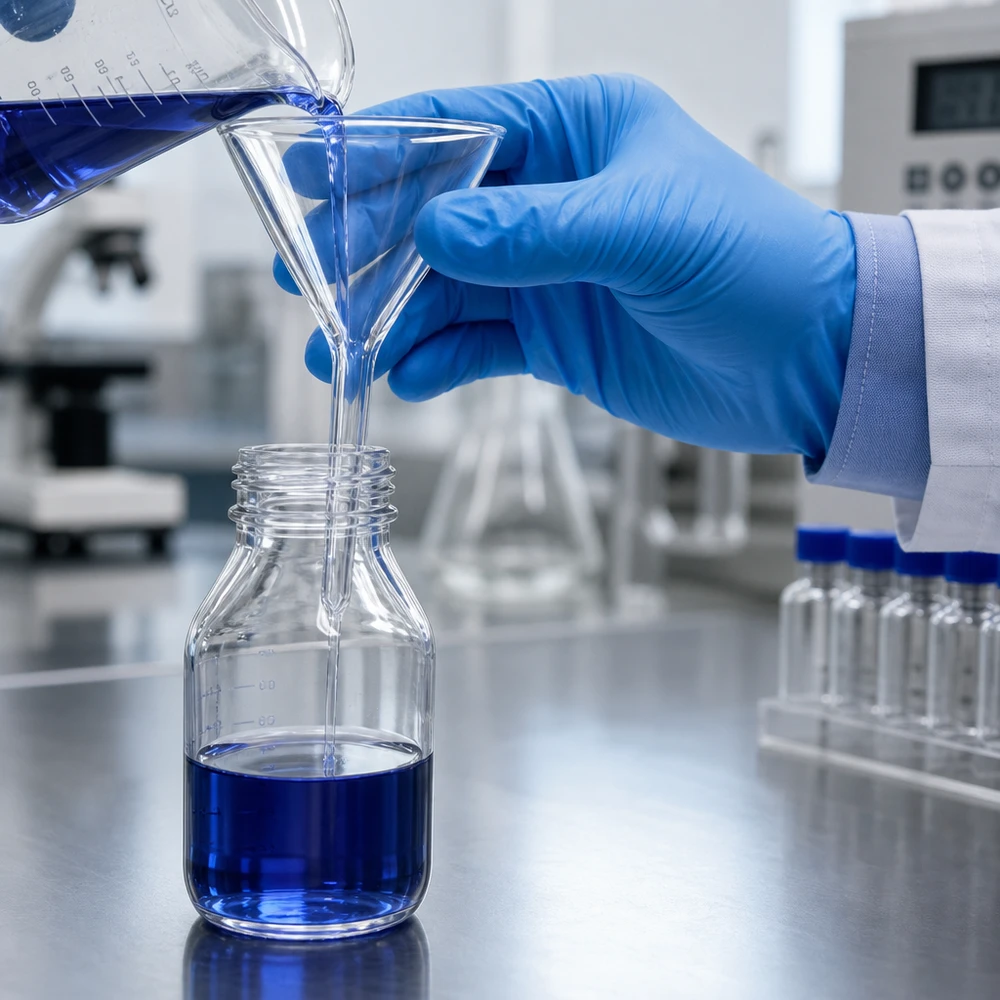 Entonnoir en verre compact de 35 mm de diamètre avec tige courte pour un travail efficace en laboratoire