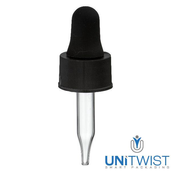 Pipette compte-gouttes en verre noir UT13/3 UNiTWIST Pipette compte-gouttes en verre noir UT13/3 UNiTWIST