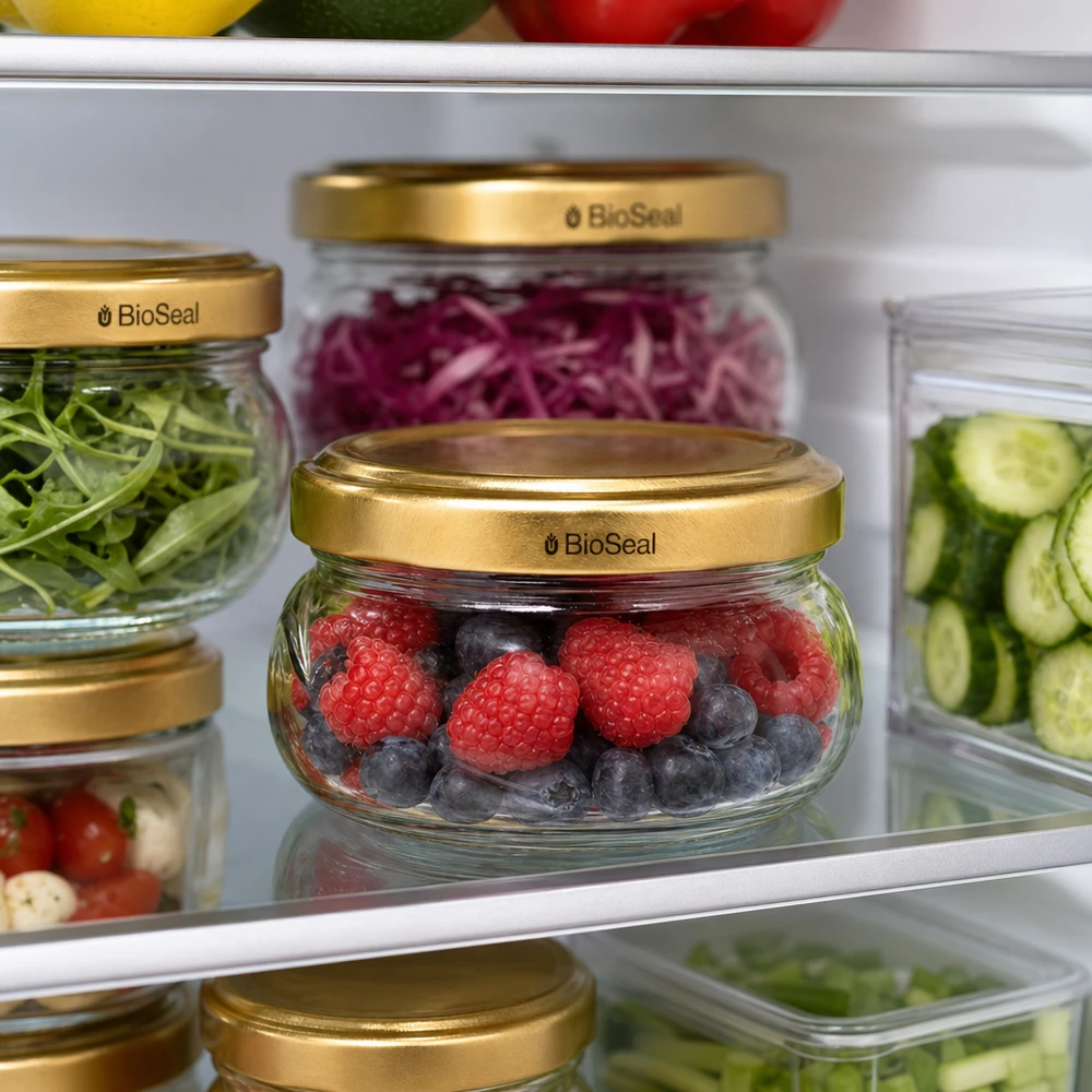 120ml Verre terrine avec couvercle BioSeal or UNiTWIST 120ml Verre terrine avec couvercle BioSeal or UNiTWIST