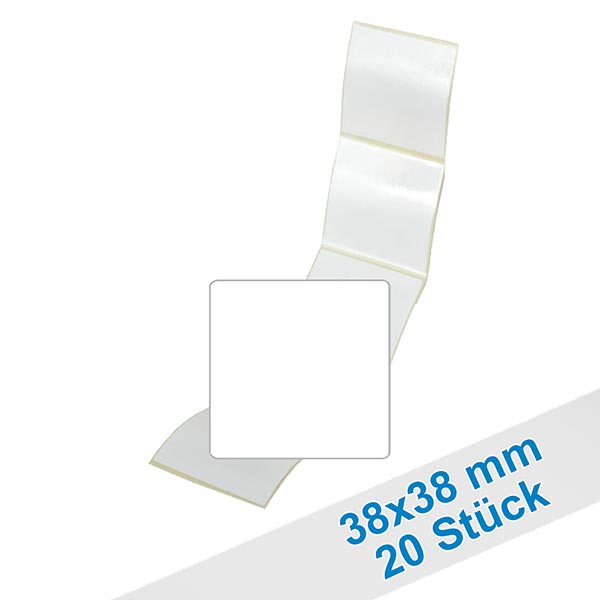 27 étiquettes amovibles blanches, 63x30 mm