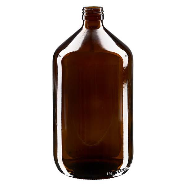 Flacon médical 1000 ml couleur ambrée, PP 28 Flacon médical 1000 ml couleur ambrée, PP 28
