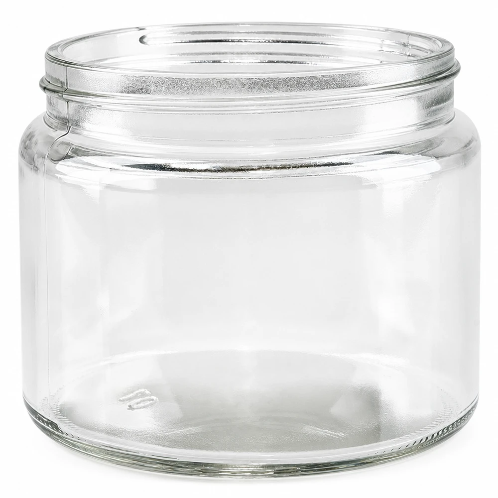 Pot en VERRE clair 250 ml, filetage 83 mm / R3 Pot à pommade 250ml clair sans couvercle Pot en verre vide pour pommades crèmes produits cosmétiques