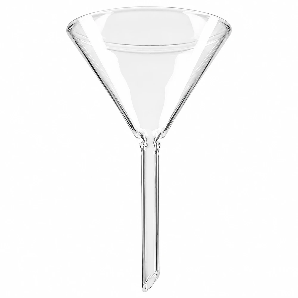 Entonnoir en borosilicate de 75mm de diamètre avec un angle de 60 degrés pour les applications de laboratoire