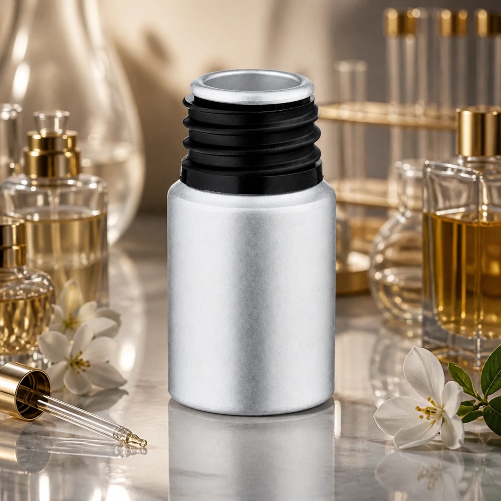 Flacon en aluminium opaque de 10 ml pour protéger les huiles essentielles sensibles des rayons UV