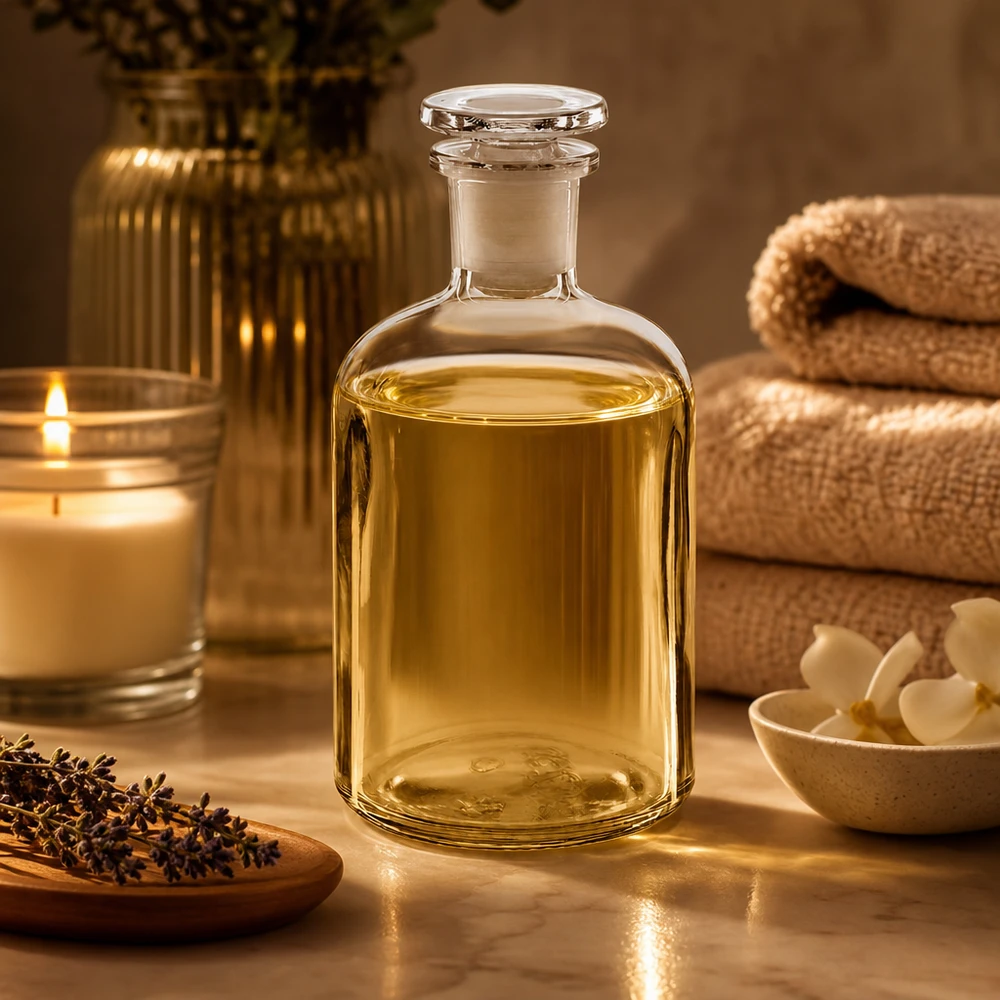 Flacon transparent à épaulement arrondi, 250 ml, à col étroit, avec bouchon en verre, pour huiles essentielles et aromathérapie
