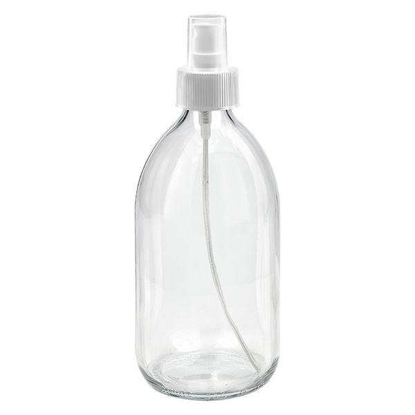 Flacon médical 500 ml couleur claire avec vaporisateur à pompe blanc Flacon médical 500 ml couleur claire avec vaporisateur à pompe blanc