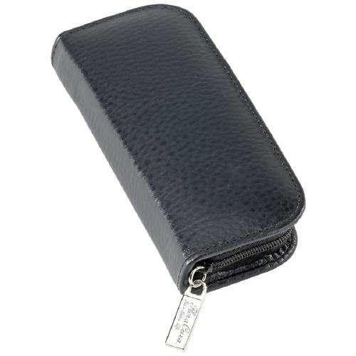 FloraCura Pocket London en vachette noir, pour 20 tubes jusqu'à Ø 9,8mm (VIDE)
