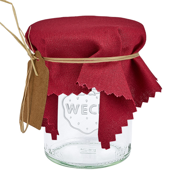 Napperon en tissu bordeaux, 15 cm, carré Napperon en tissu bordeaux, 15 cm, carré