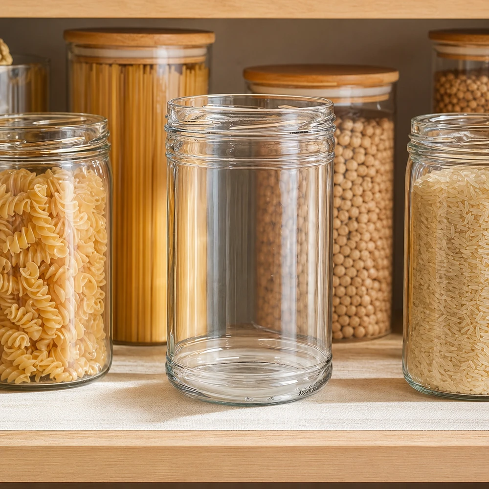 UNiTWIST Verre renversé 1053ml TO100 Verre de réserve vide dans le garde-manger organisé de la cuisine entre les pâtes et les légumineuses