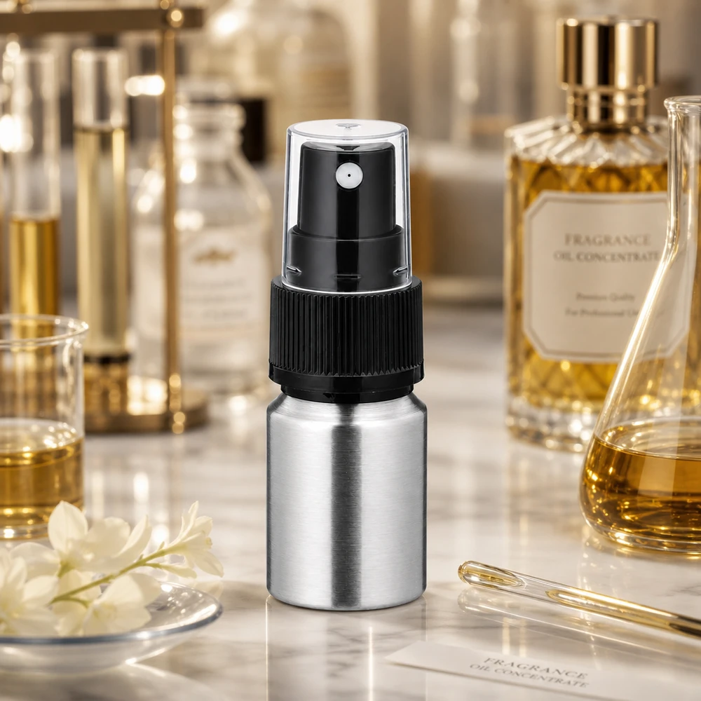Vaporisateur pratique de 10 ml en aluminium - format pratique pour les déplacements et les voyages