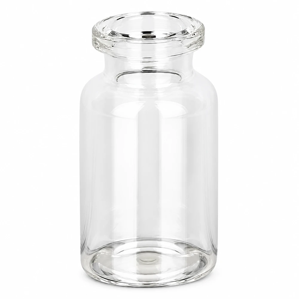 Transparente 10ml Glasvial Injektionsflasche mit Crimphals für Impfstoffe und Medikamente