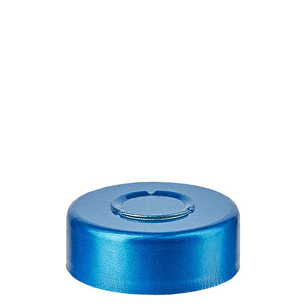 Capuchon à sertir 20.25 x 7.4 mm arrachement MOYEN, bleu Capuchon à sertir 20.25 x 7.4 mm arrachement MOYEN, bleu