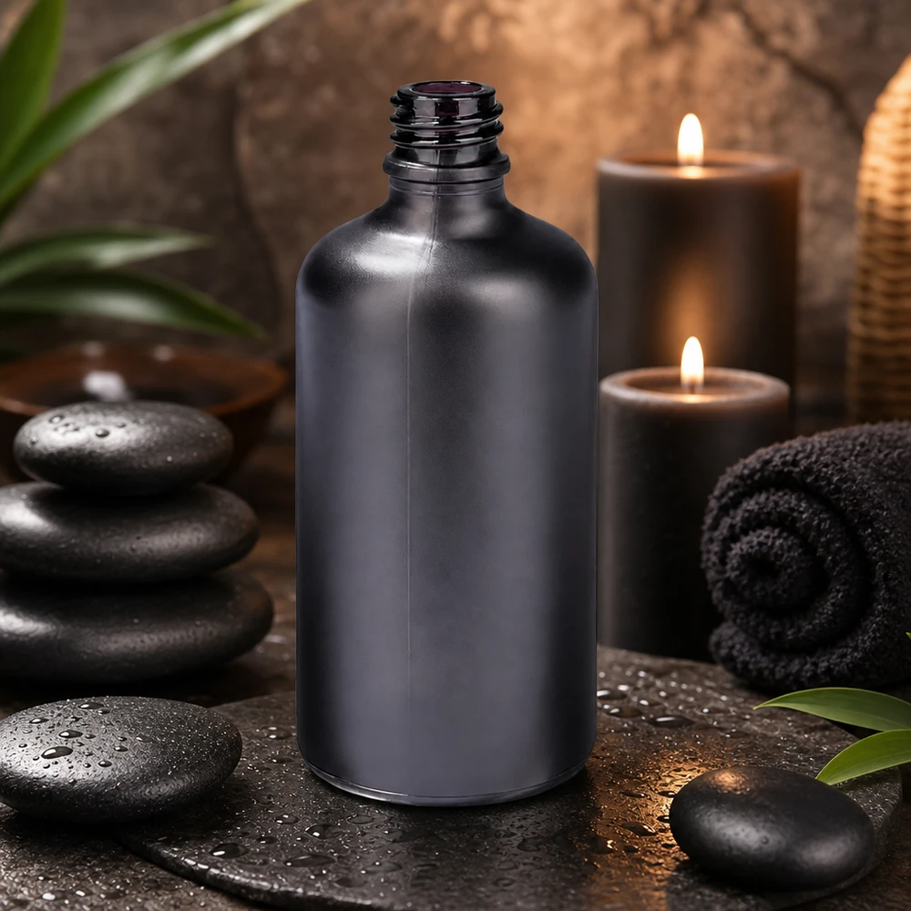 Flacon à pharmacie de 100ml BlackLine UT18/100 UNiTWIST Bouteille de pharmacie BlackLine UT18/100 UNiTWIST de 100 ml en verre violet robuste pour une longue durée de vie