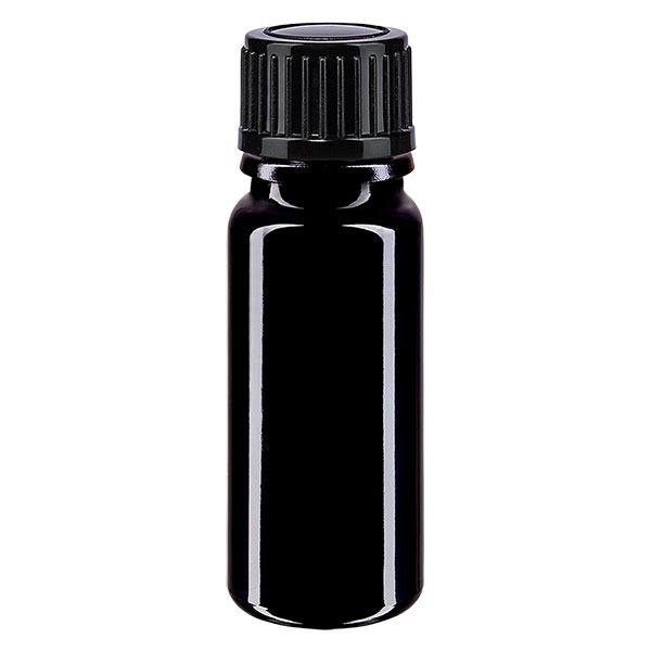 Flacon de pharmacie violet 10ml bouchon vissable noir std
