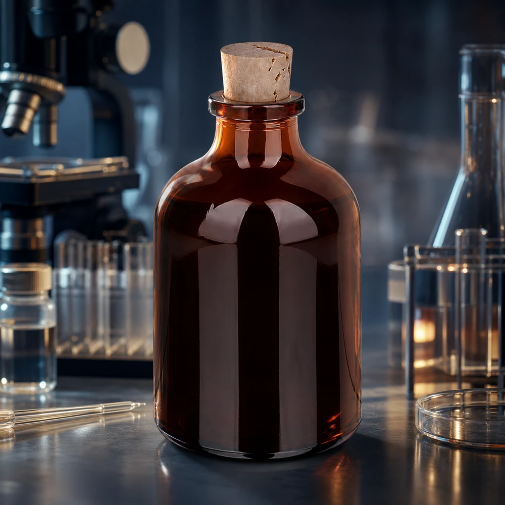 Handliche Braunglasflasche 50ml Korken 11/14mm für Reagenzien und Extrakte