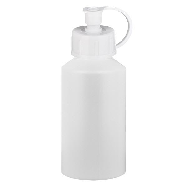Flacon à usage pharmaceutique HDPE 50ml blanc avec bouchon pissette blanc Flacon à usage pharmaceutique HDPE 50ml blanc avec bouchon pissette blanc
