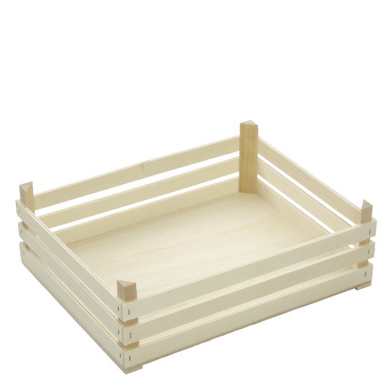 Cageot en bois 23x18x6cm (peuplier-bouleau contreplaqués) Cageot en bois 23x18x6cm (peuplier-bouleau contreplaqués)