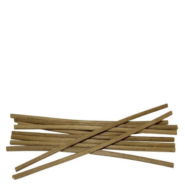 10 bâtons de rotin naturel foncé 3,5mm, 18 cm
