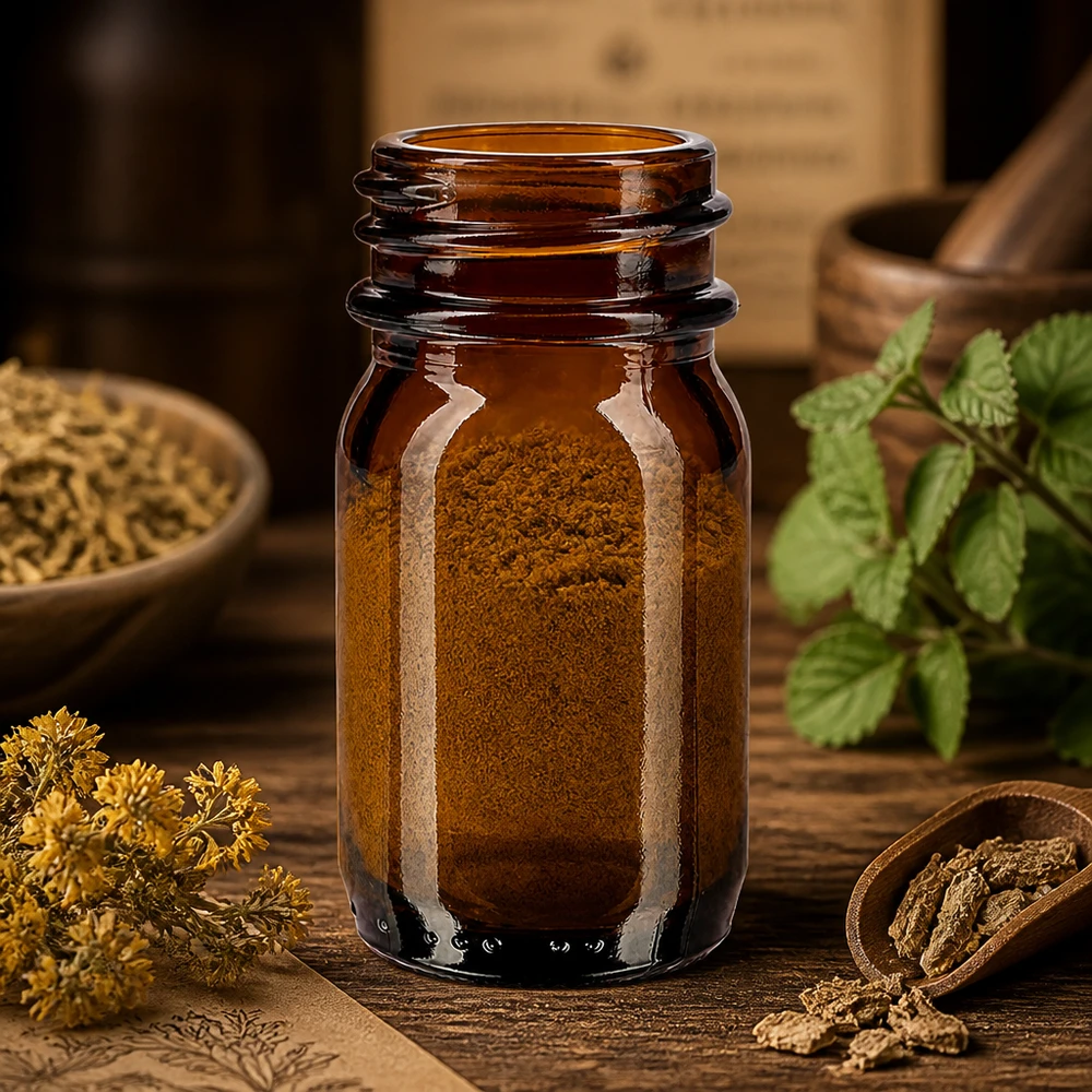 Bocal à col large en verre ambré 30 ml, goulot DIN 32, sans couvercle Petit flacon à col large de 30 ml en verre brun de haute qualité pour poudres et granulés