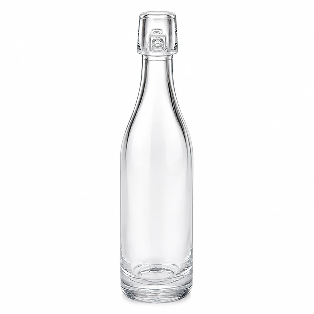 Bouteille en verre de 50 ml sans bouchon mécanique UNiTWIST Elegante 50ml Glasflasche mit Bügelverschluss - transparent und vielseitig für Küche, Bar und Haushalt