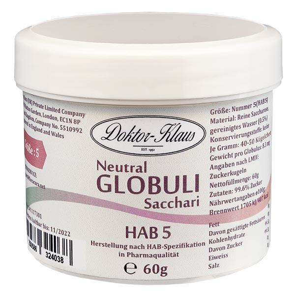 60g globules neutres HAB5, 100 % pure saccharose 60g globules neutres HAB5, 100 % pure saccharose