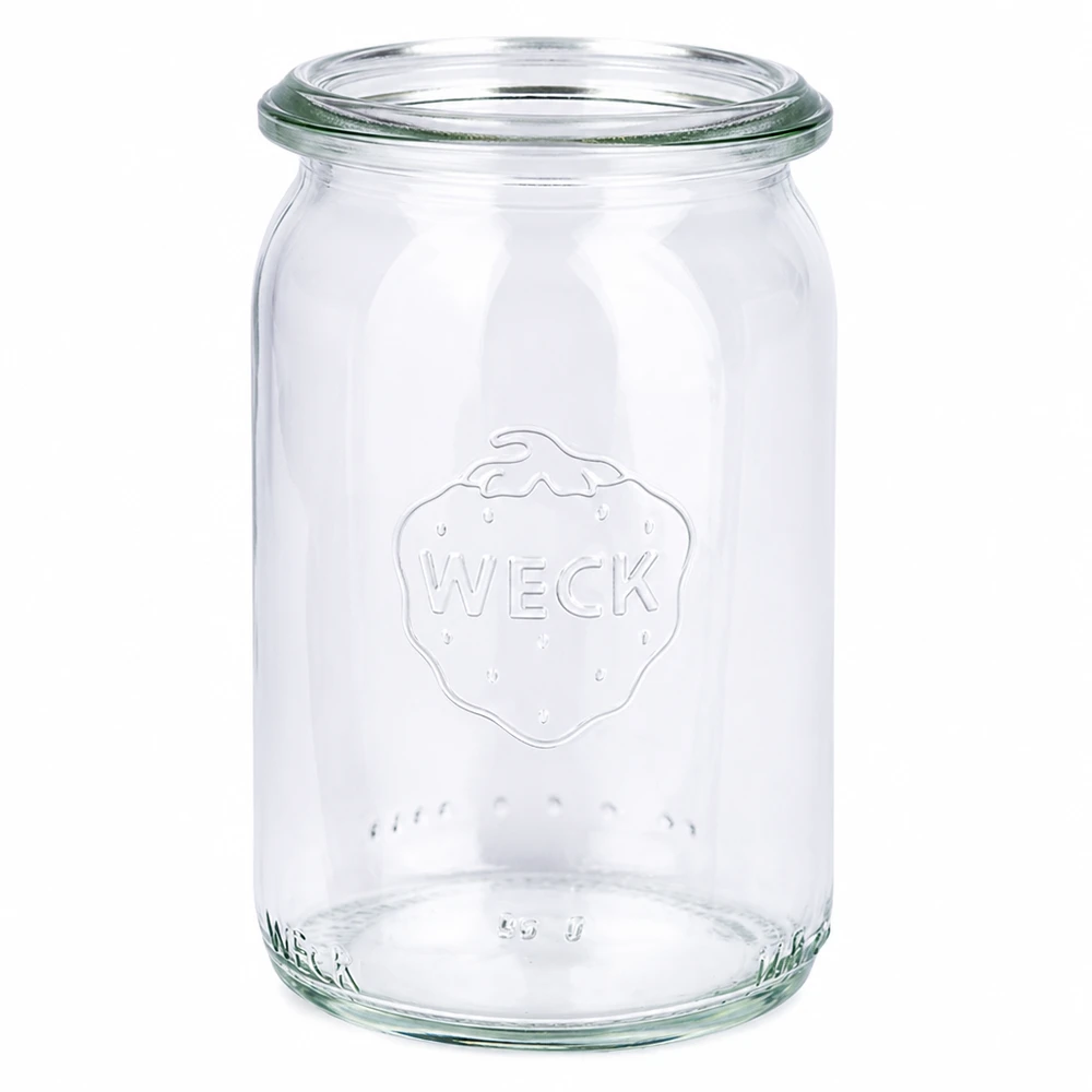 145ml bocal cylindrique WECK RR40 WECK Pot cylindrique 145ml RR40 Pot de conservation transparent sans couvercle pour la conservation et les provisions