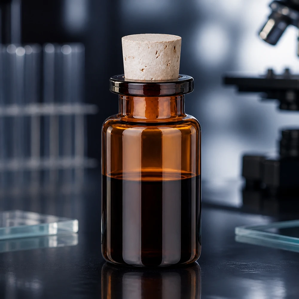 Kompakte Braunglasflasche 10ml mit Kork 11/14mm lichtgeschützte Lagerung von Naturextrakten