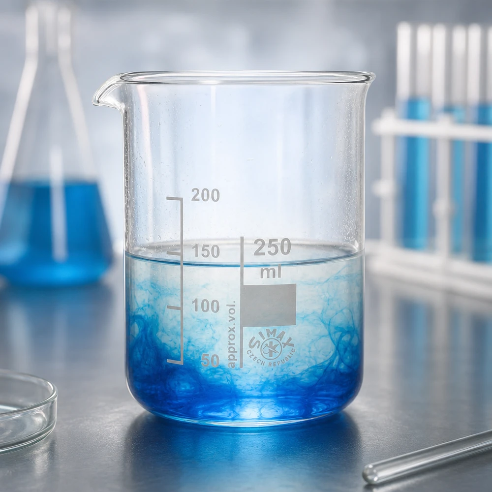 Bécher de laboratoire de chimie 250ml forme basse verre borosilicaté résistant à la chaleur avec bec verseur pratique
