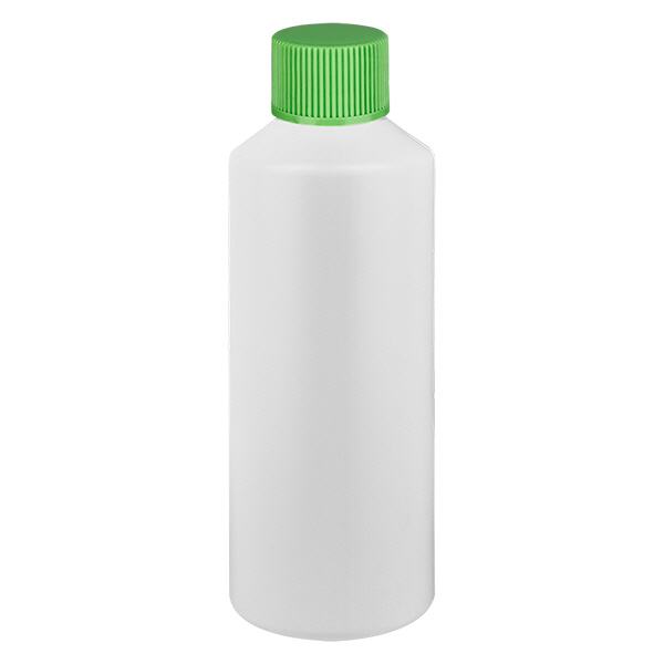 Flacon à pharmacie HDPE 100ml blanc avec bouchon vissable vert Flacon à pharmacie HDPE 100ml blanc avec bouchon vissable vert