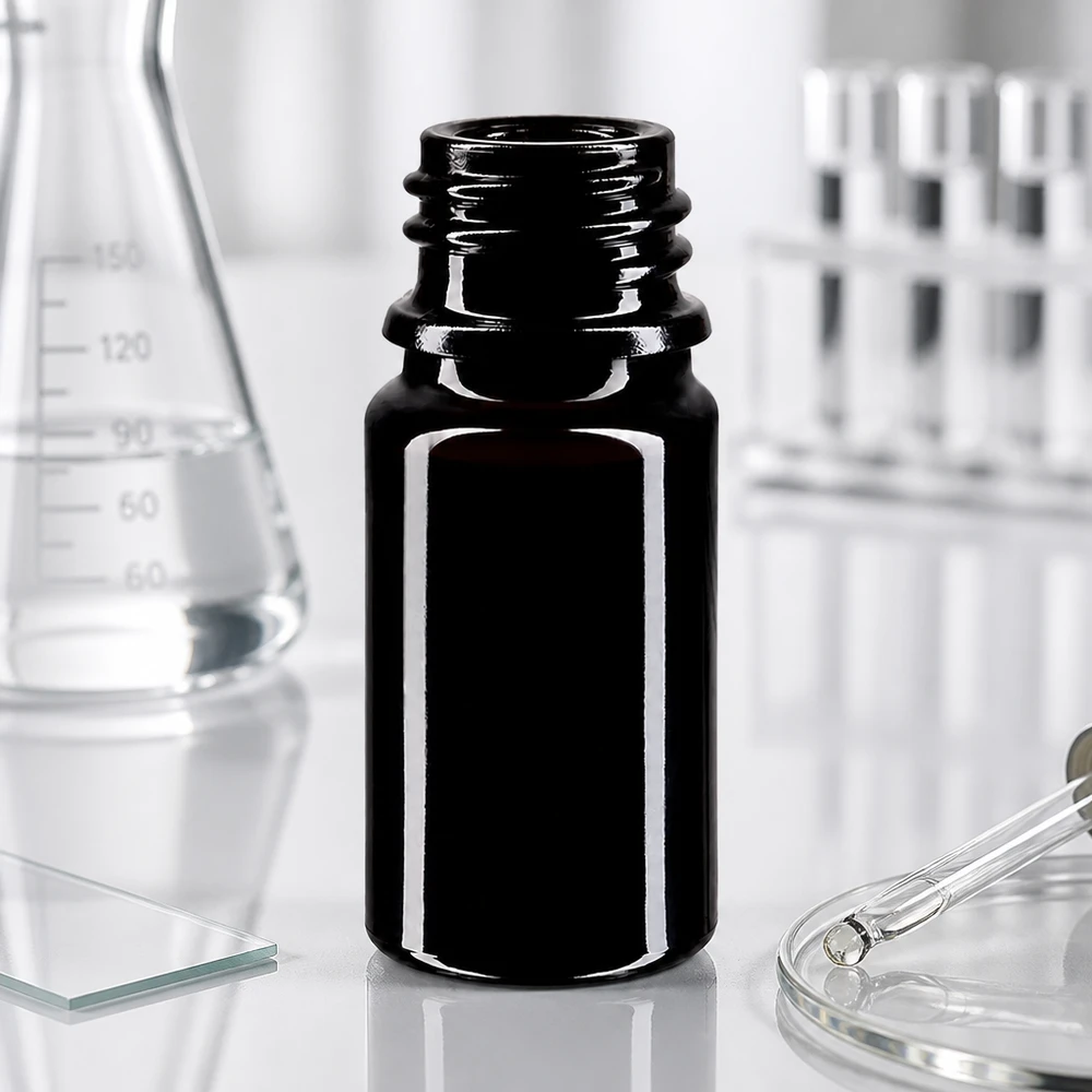 Le flacon compte-gouttes Orion 5ml en verre violet protégé de la lumière préserve de manière optimale la qualité du principe actif