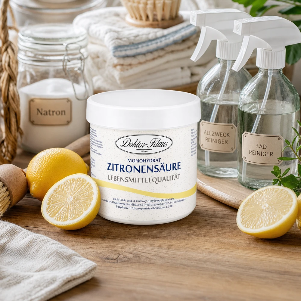 250g d'acide citrique Doktor-Klaus Biologische Haushaltsreinigung 250g Zitronensäure Doktor-Klaus mit natürlichen Zutaten