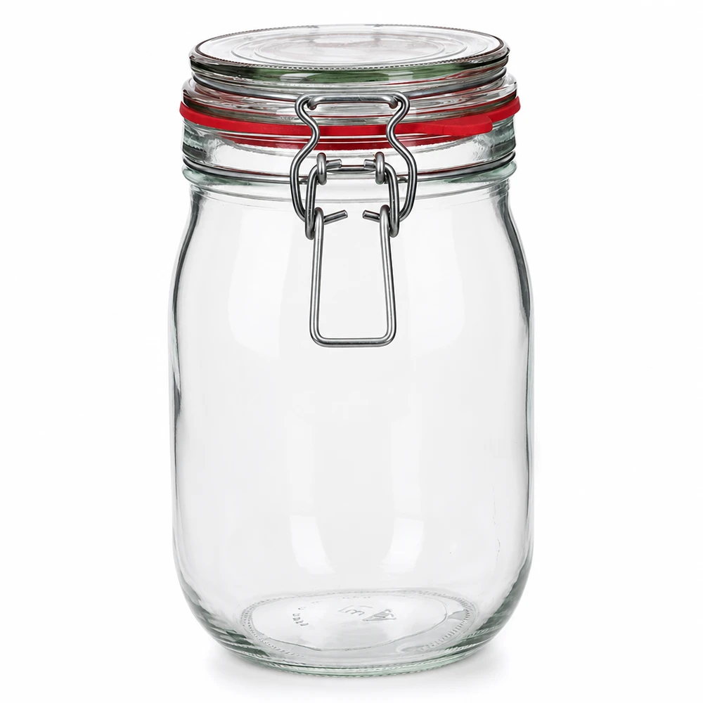 Bocal à provisions de 1140 ml avec fermeture à étrier pratique pour la cuisine
