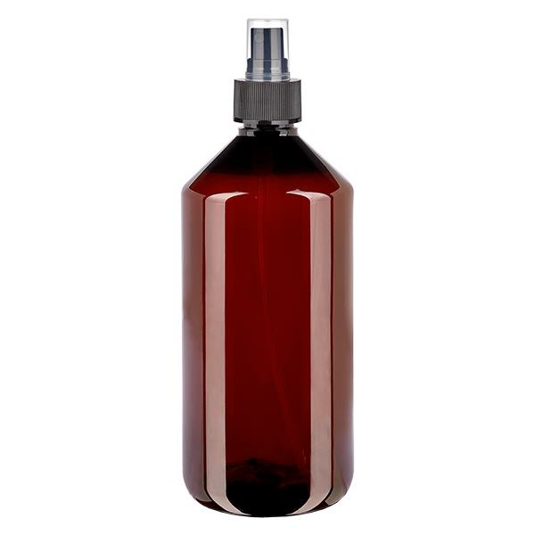 Flacon PET 1000ml avec vaporisateur noir