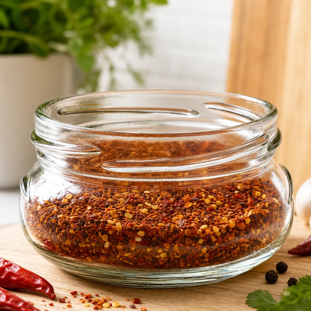 UNiTWIST Terrina120 Pot à terrine 120ml TO70 avec mélange d'épices au piment sur planche en bois dans Cuisine