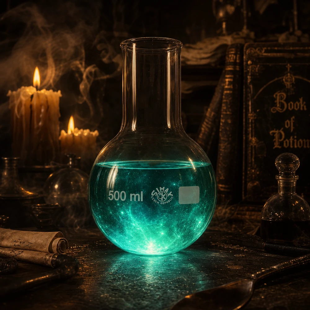 Ballon à fond plat 500ml col large borosilicate avec bord arrondi Ballon rond 500ml à col large résistant à la chaleur jusqu'à 500°C pour les applications de laboratoire à haute température