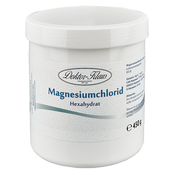 450 g de chlorure de magnésium 6-hydraté E511 Docteur Klaus 450 g de chlorure de magnésium 6-hydraté E511 Docteur Klaus