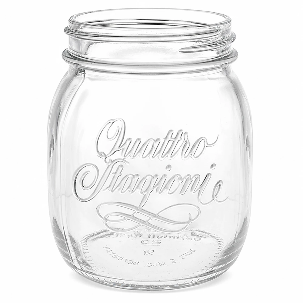 700ml Verre rond "Quattro Stagioni" QS86mm Bocal Quattro Stagioni 700ml à visser, bocal transparent pour la conservation et le stockage.