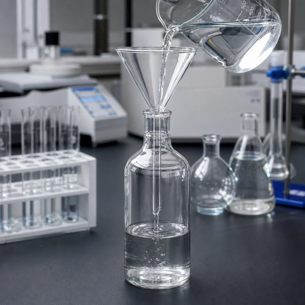 Entonnoir de laboratoire professionnel 85mm en verre borosilicaté de haute qualité pour une filtration sûre