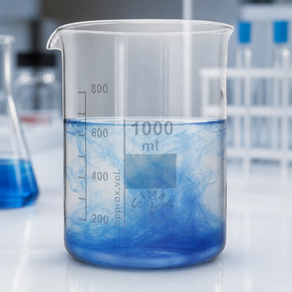 Bécher en verre borosilicaté résistant à la chaleur 1000ml avec échelle graduée pour les applications professionnelles en laboratoire