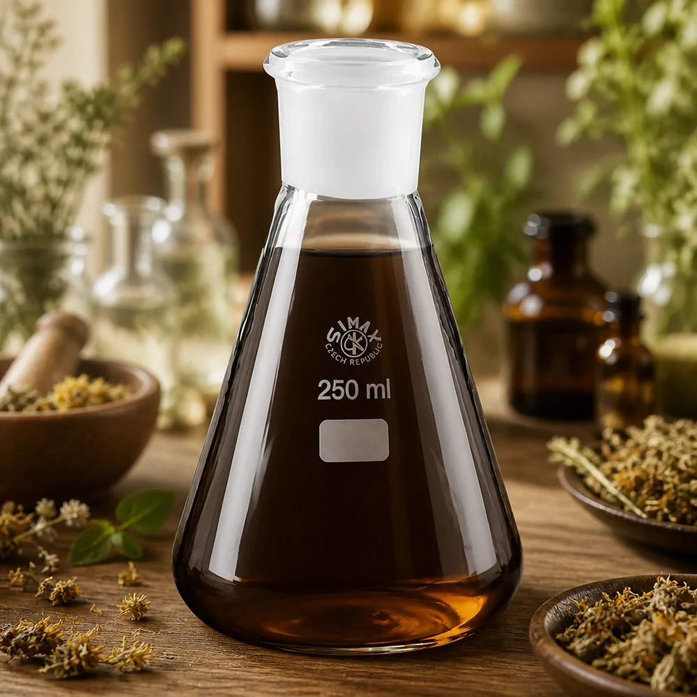 Erlenmeyer 250 ml col étroit, verre borosilicate avec rodage normalisé 29/32