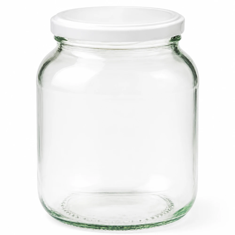 370ml bocal ovale avec couvercle blanc BasicSeal UNiTWIST System transparent vide bocal de conservation