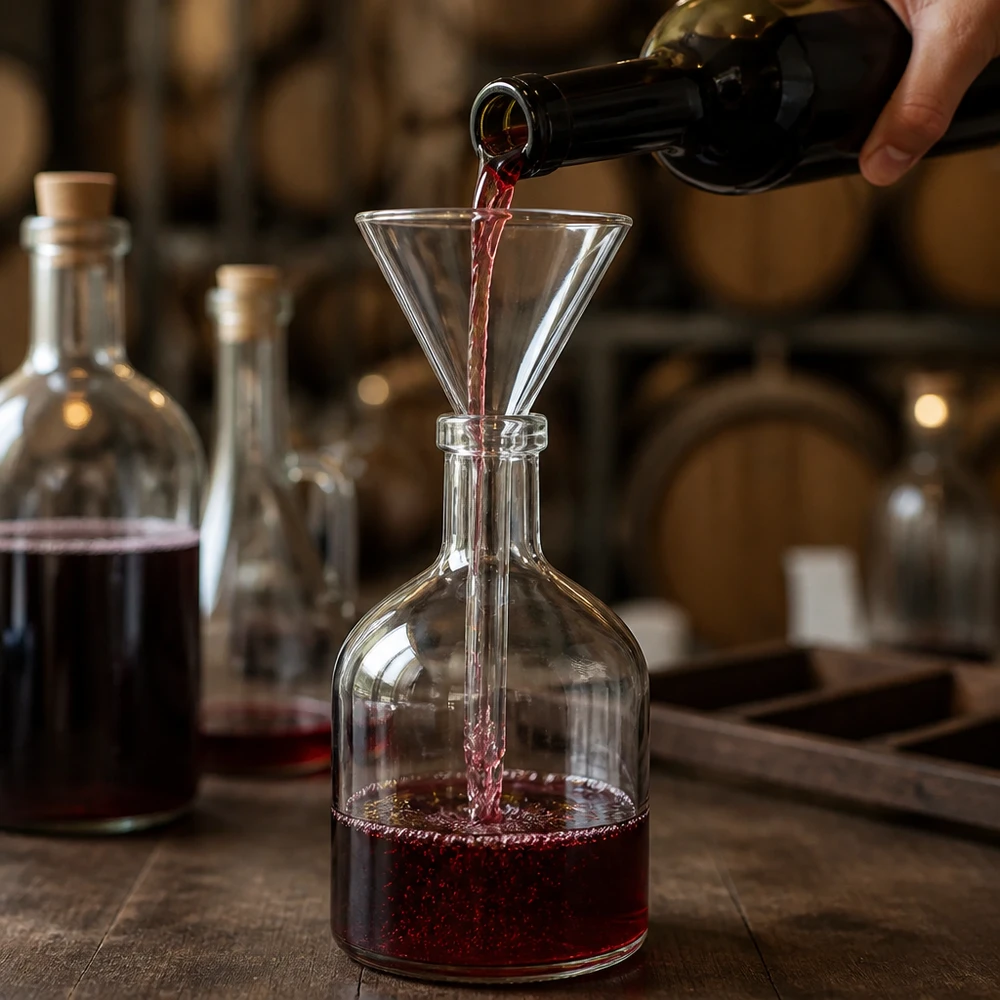 Entonnoir en verre de précision 100mm avec une inclinaison optimale de 60 degrés pour un transvasement efficace des liquides