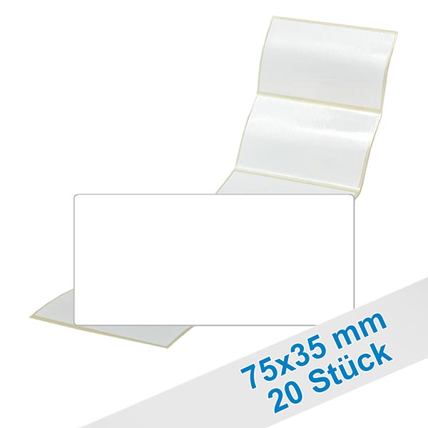 27 étiquettes amovibles blanches, 63x30 mm