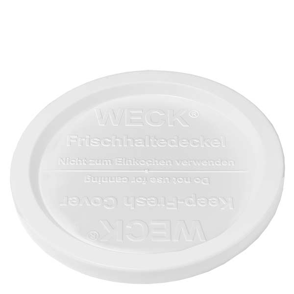 1062ml bocal tulipe avec couvercle fraîcheur WECK RR100 WECK Couvercle fraîcheur blanc pour 280ml Kouglof RR100 Couvercle de rechange avec inscription et motif en relief