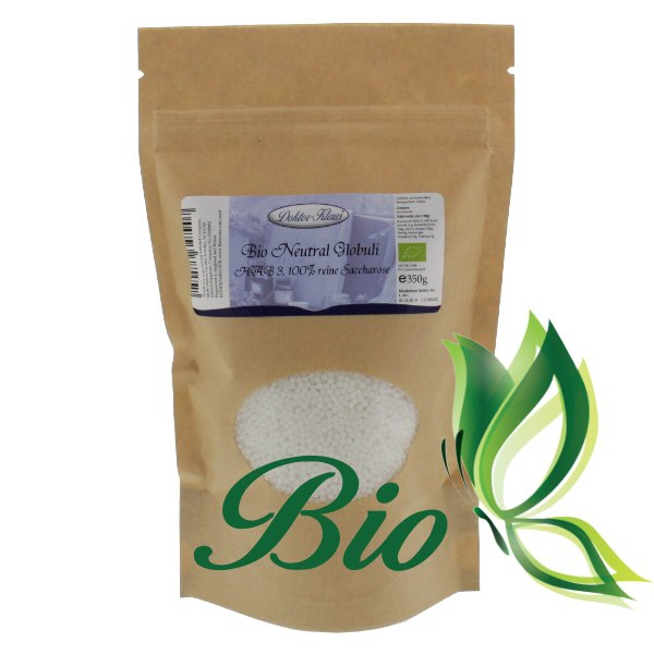 350g globules neutres bio HAB3, 100 % pure saccharose