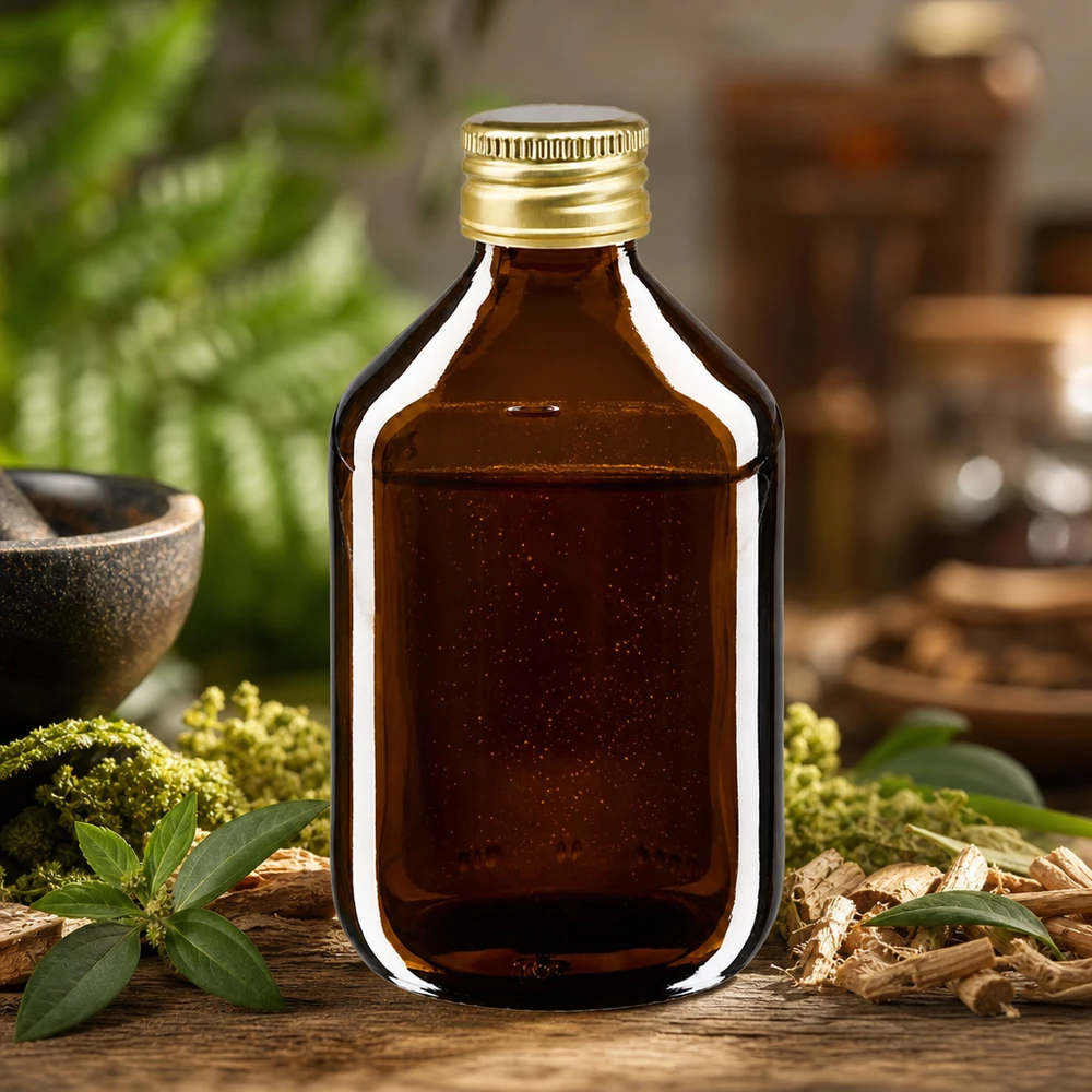 Bouteille en verre marron pratique de 300 ml avec bouchon en aluminium sûr pour les teintures d'herbes