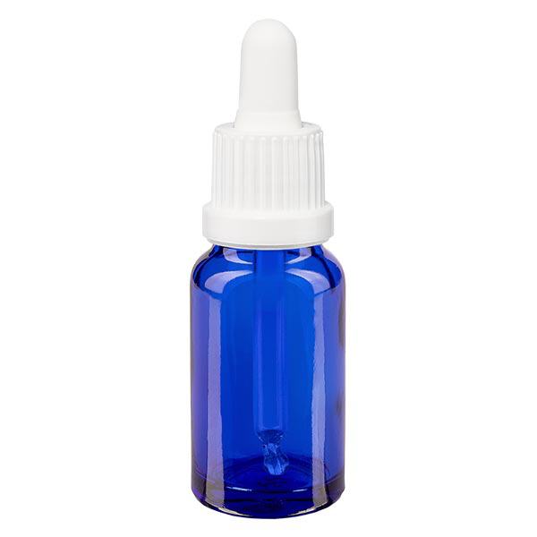 Flacon bleu 10 ml + pipette blanche à système d'inviolabilité Flacon bleu 10 ml + pipette blanche à système d'inviolabilité