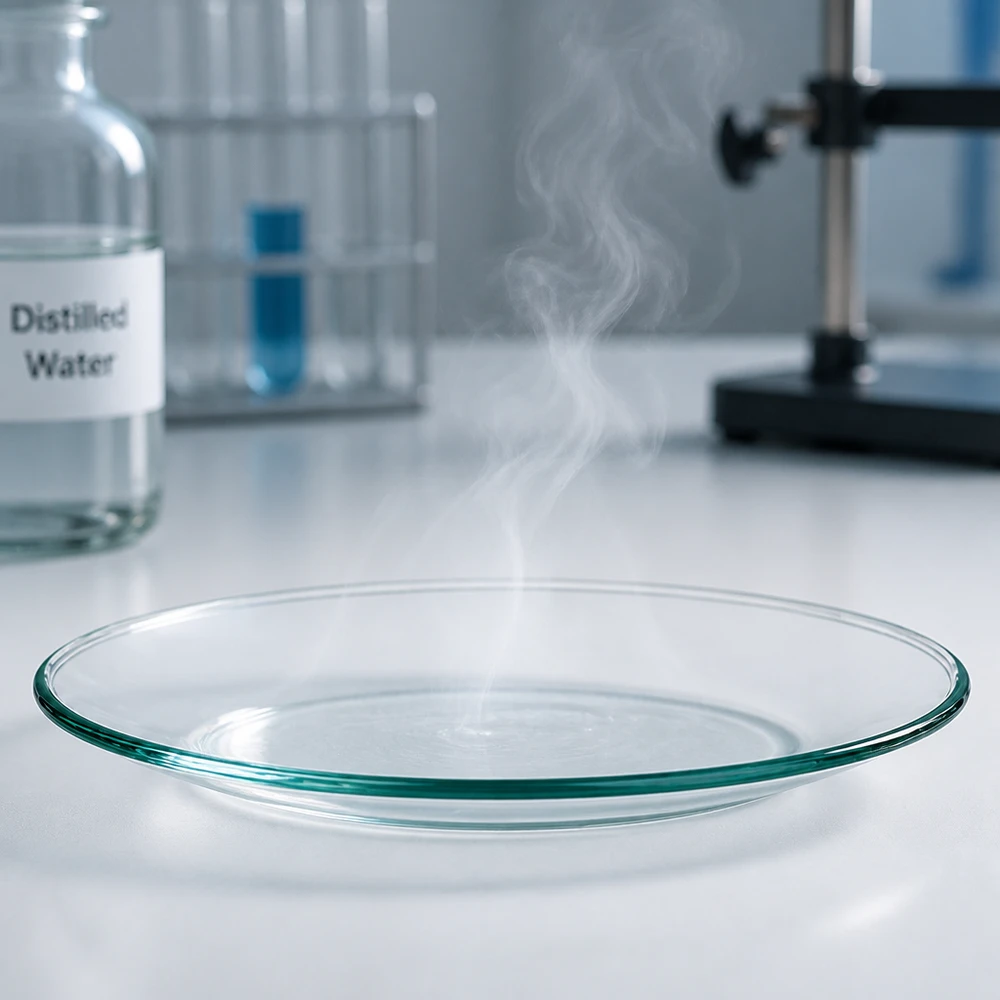 Verre de montre 80 mm - verre borosilicate 3.3 - bord fondu Coupelle de verre de montre 80mm avec vapeur ascendante montre l'application thermique en laboratoire