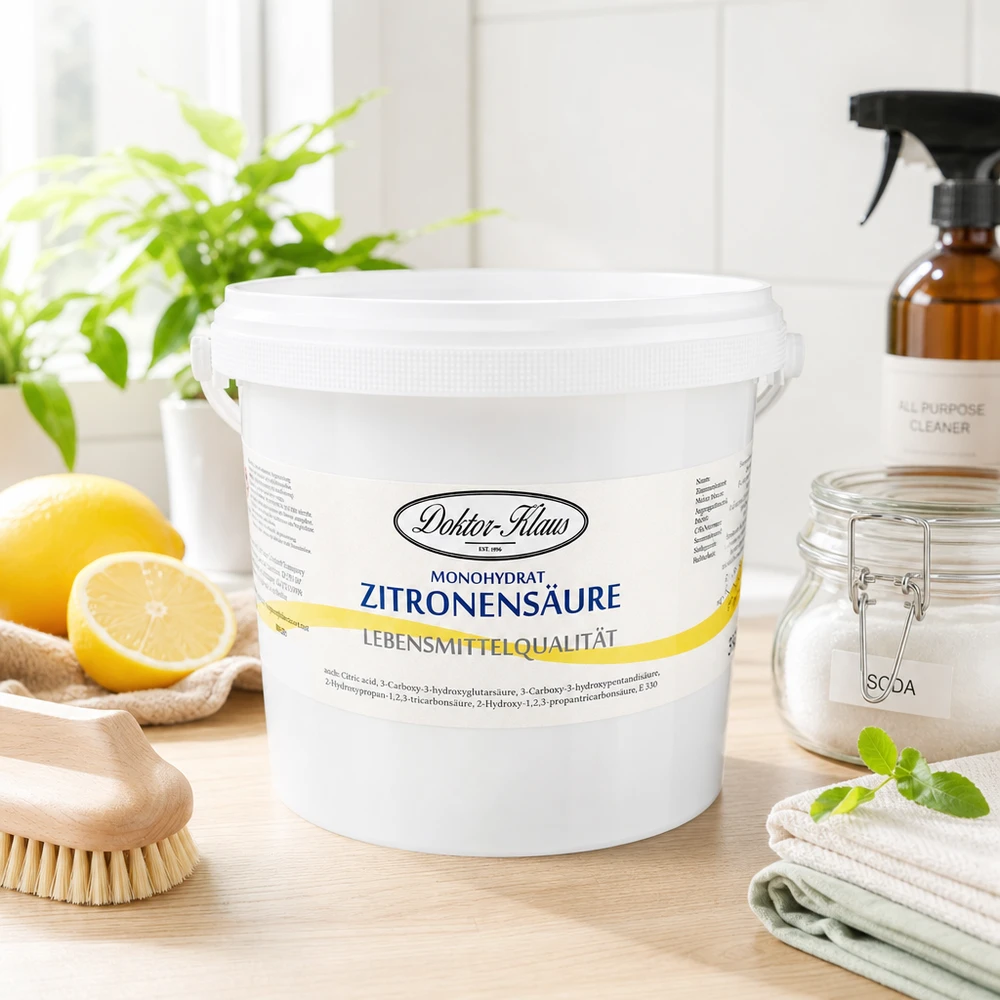 5 kg d'acide citrique Doktor-Klaus Acide citrique 5kg Doktor-Klaus Qualité alimentaire pour la cuisine et le ménage Ecologique