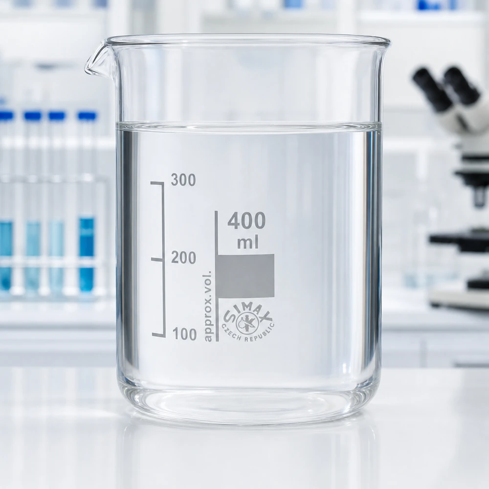 Bécher de forme basse 400ml en verre borosilicaté de haute qualité pour les applications professionnelles en laboratoire